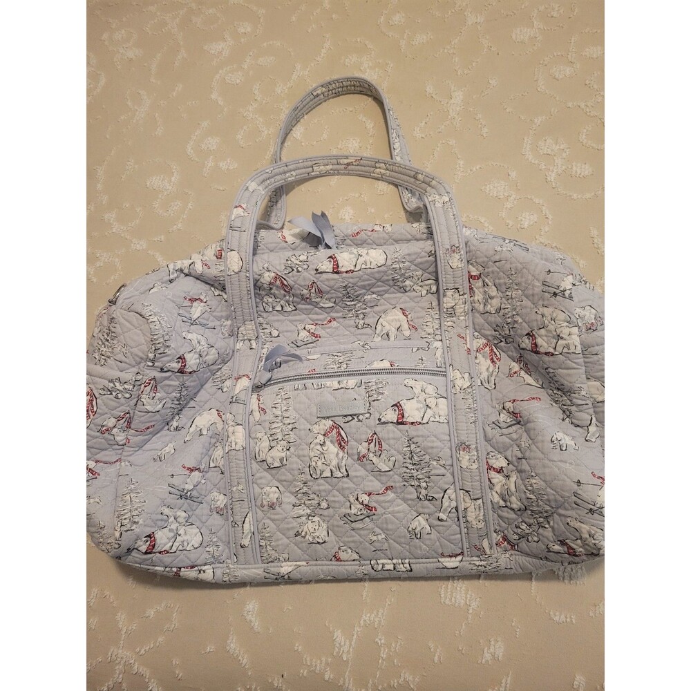 Vera Bradley Large Travel Duffel in Beary Merry Gray